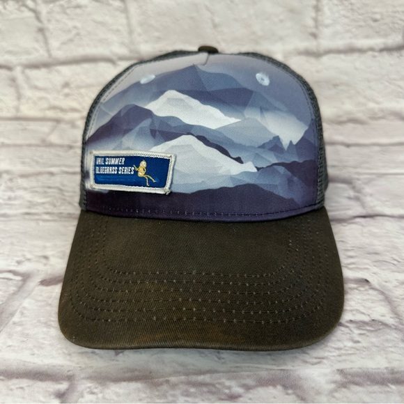 Vail Summer Bluegrass Series Locale Outdoor Mesh Snap Back Hat Colorado Mountain - Picture 2 of 11